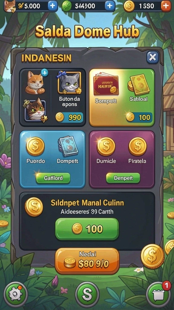 Tampilan awal game yang menarik dan penuh warna.