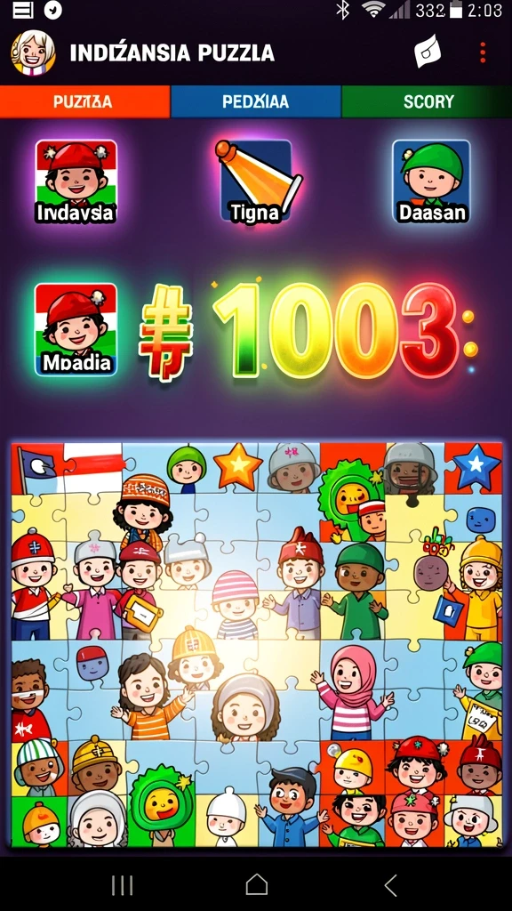 Gambar antarmuka permainan yang menarik.