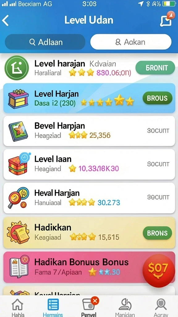 Tampilan antarmuka permainan yang menarik.