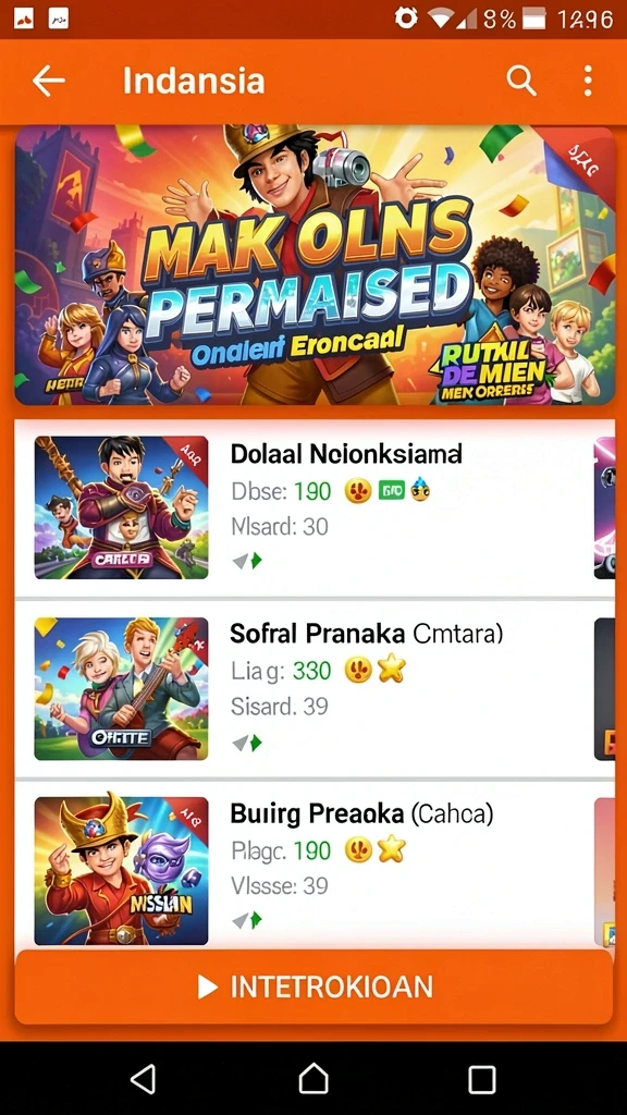 Peringkat leaderboard yang menunjukkan pencapaian pemain.