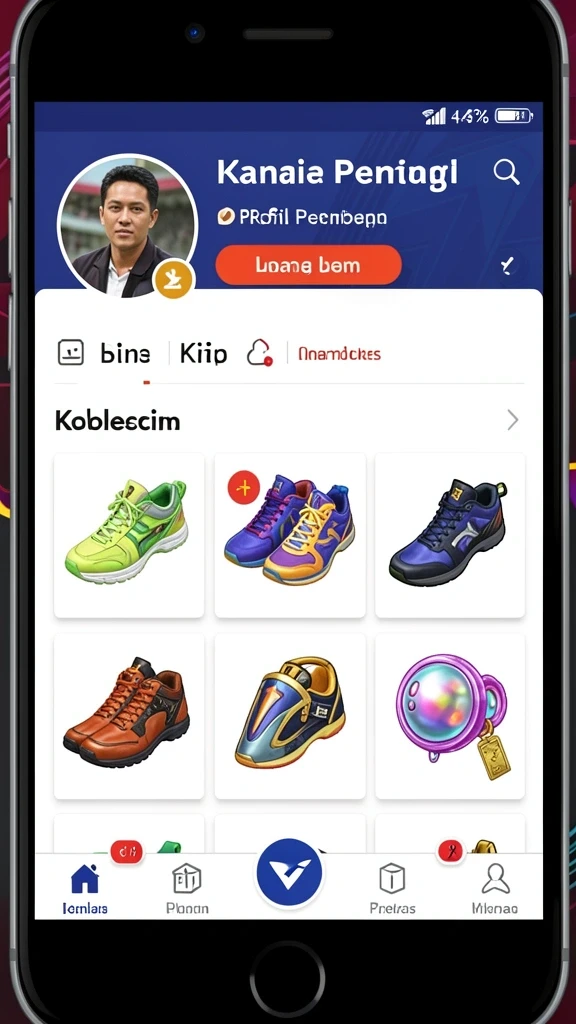 Screenshot koleksi karakter menarik.