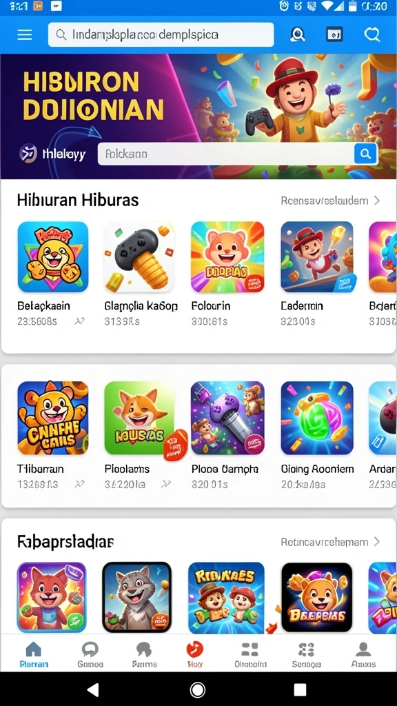 Tampilan awal yang menarik dan user-friendly.