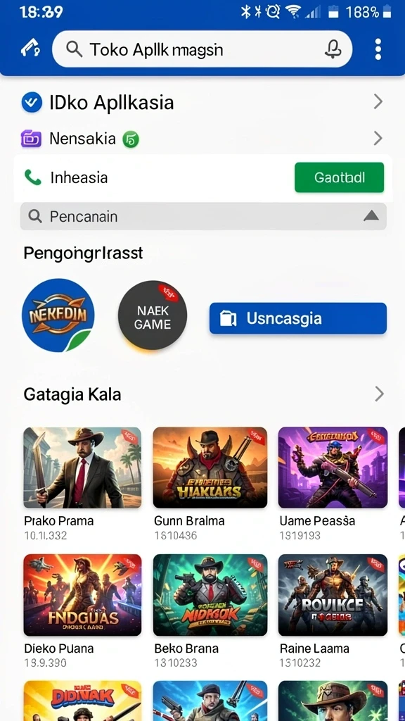 Tampilan awal yang menarik dan mudah dinavigasi.