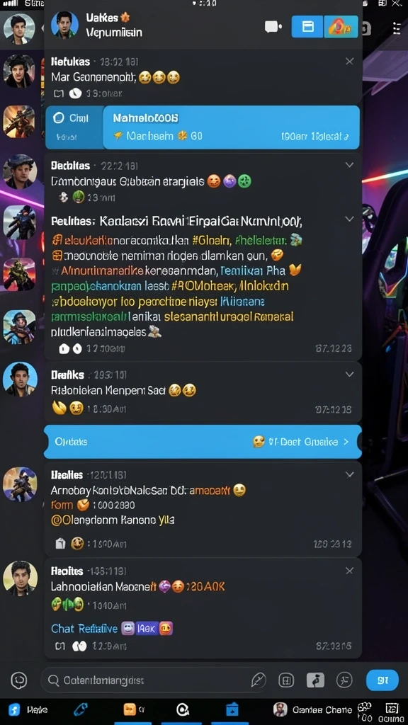 Tampilan karakter yang unik dan menarik.