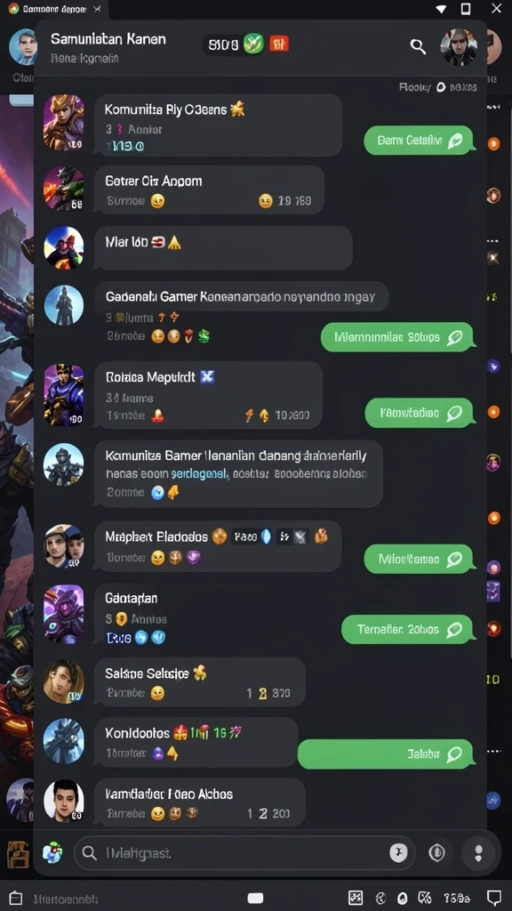 Keseruan bermain dengan teman secara online.
