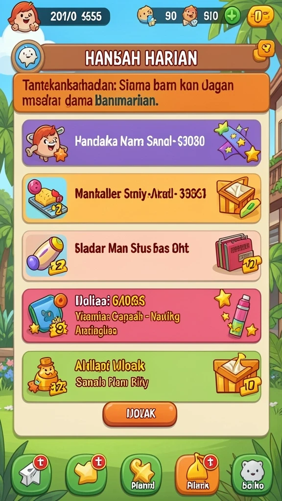 Berbagai pilihan permainan yang beragam.