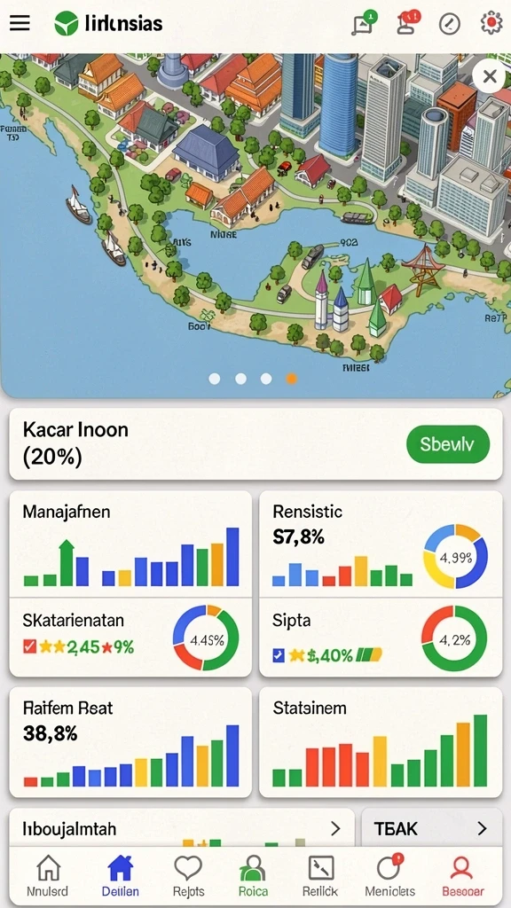 Gim penuh aksi dengan berbagai tantangan menarik.