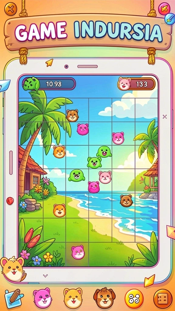 Screenshot menunjukkan aksi seru dalam game.