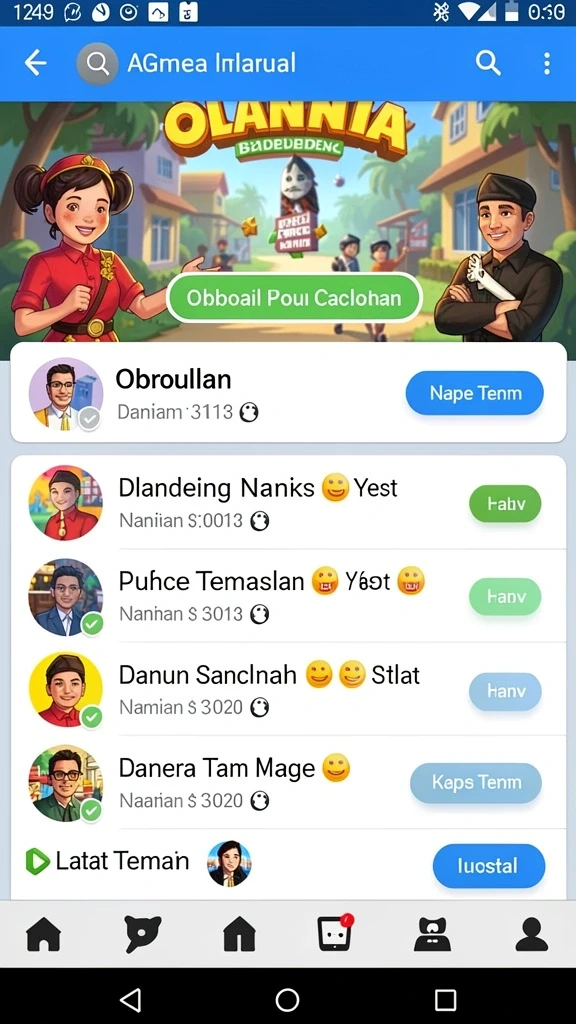 Tampilan utama dengan navigasi yang mudah dipahami.