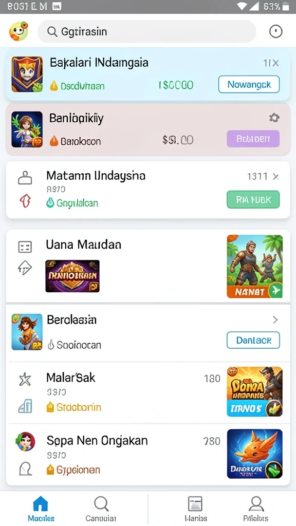 Tampilan leaderboard dengan para pemain teratas.