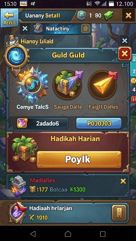 Screenshot menunjukkan antarmuka pengguna yang ramah dan menarik.