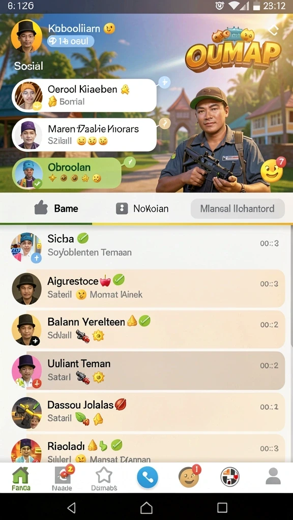 Fitur turnamen yang menambah keseruan bermain.