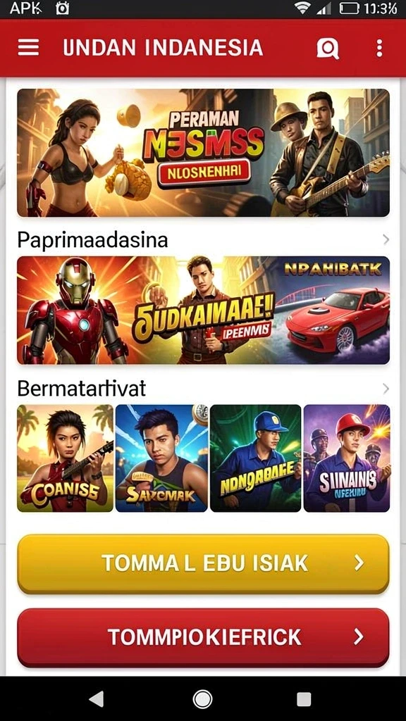 Beragam pilihan permainan yang selalu diperbarui.