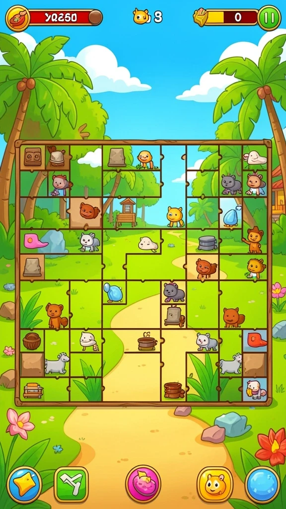 Tampilkan tampilan utama game dengan grafis yang menawan.