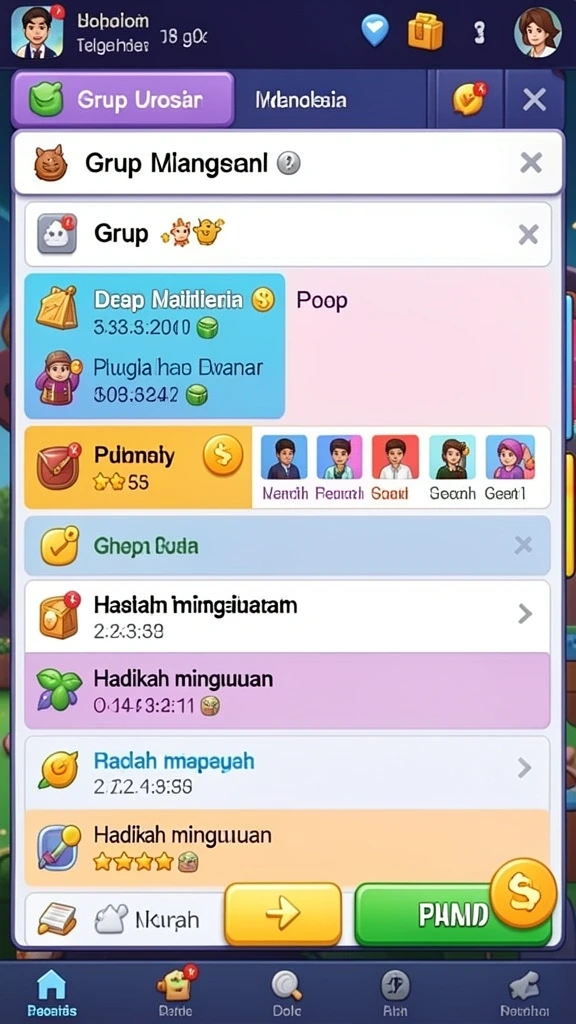 Karakter beragam dengan kemampuan unik untuk dipilih.